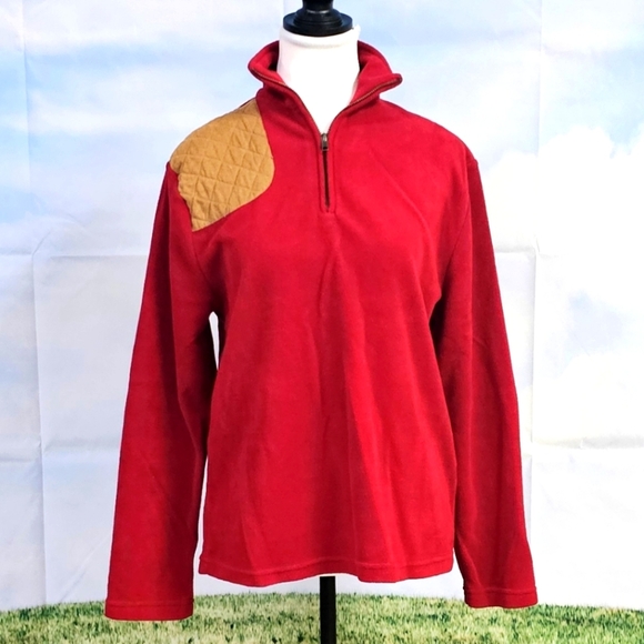BROWNING | FOR HER FLEECE QUARTER ZIP PULLOVER W\ MICRO SUEDE SHOTGUN PA… - Picture 3 of 13